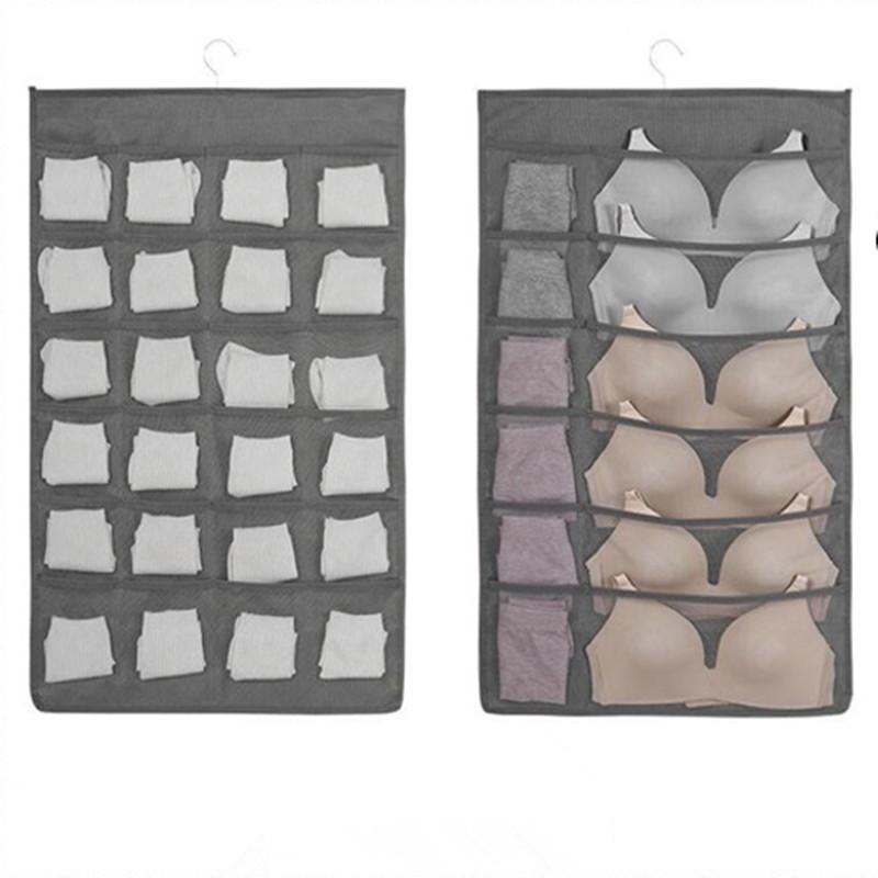 1Pcs Home Wardrobe Double-sided 36 Lattice Underwear Socks Storage Hanging Bag to Save Space for Storage, Beige 
1Pcs Home Wardrobe Double-sided 36 Lattice Underwear Socks Storage Hanging Bag to Save Space for Storage, Beige