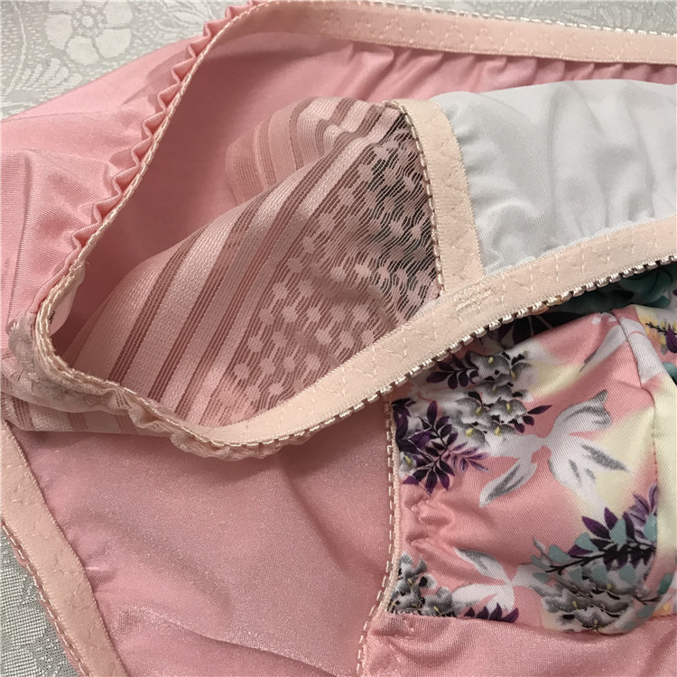 Sexy men's printed stretch fabric simple lace side daily comfortable briefs mens underwear gay 201112