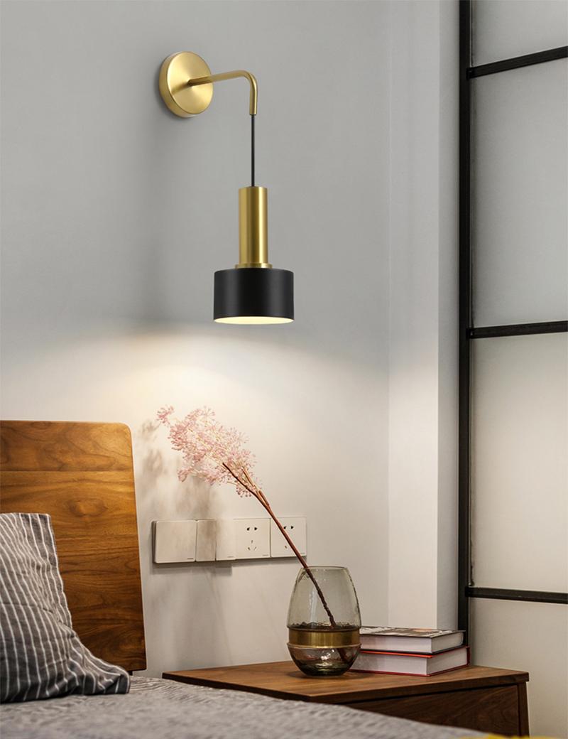 Nordic Led Bedside Wall Lamp Black Brass Post-modern Simple Luxury Wall Lights Stairs Corridor Mirror AC90-260V
Nordic Led Bedside Wall Lamp Black Brass Post-modern Simple Luxury Wall Lights Stairs Corridor Mirror AC90-260V