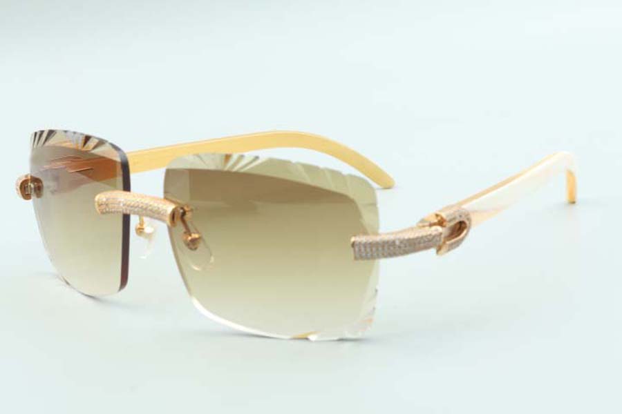 2021 cutting lens micro-paved diamonds sunglasses 3524020, natural white buffalo horns temples glasses, size: 58-18-140mm
2021 cutting lens micro-paved diamonds sunglasses 3524020, natural white buffalo horns temples glasses, size: 58-18-140mm