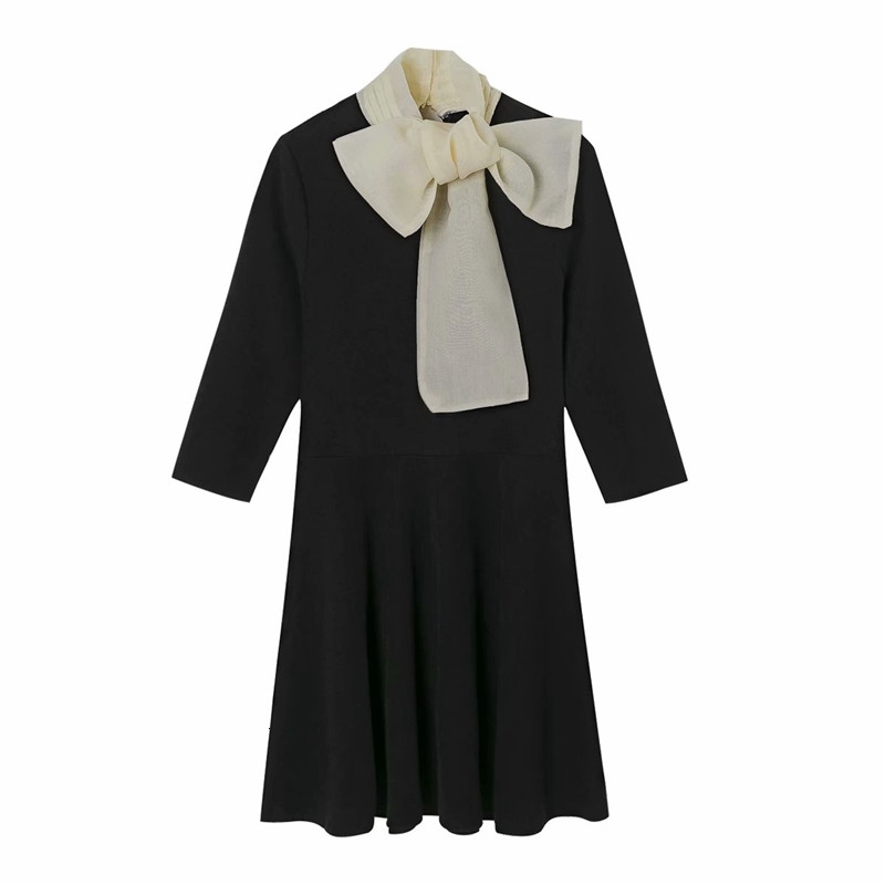 2021 New Elegant Women Bow Collar Es Fashion Ladies High Elastic Black Solid Chic Female Slim Patchwork Vestidos Zgmn
2021 New Elegant Women Bow Collar Es Fashion Ladies High Elastic Black Solid Chic Female Slim Patchwork Vestidos Zgmn