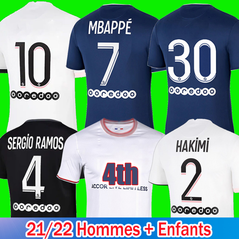 MBAPPE HAKIMI PLAYER #30 soccer jersey SERGIO RAMOS 21 22 Maillots de football 2021 2022 MARQUINHOS VERRATTI pSGS men + kids kit shirts, Kids 21-22 fourth white + socks
MBAPPE HAKIMI PLAYER #30 soccer jersey SERGIO RAMOS 21 22 Maillots de football 2021 2022 MARQUINHOS VERRATTI pSGS men + kids kit shirts, Kids 21-22 fourth white + socks