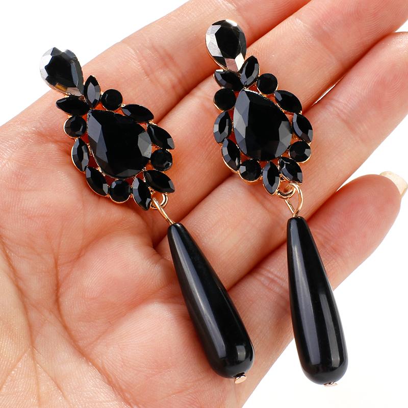 AENSOA 2020 New Fashion Drop Earrings Trendy Black Resin Geometric Long Statement Earrings Classic Crystal Ear Jewelry Brincos
AENSOA 2020 New Fashion Drop Earrings Trendy Black Resin Geometric Long Statement Earrings Classic Crystal Ear Jewelry Brincos