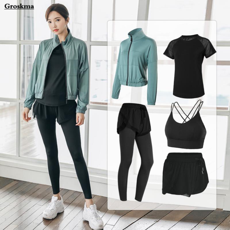 4/5 Piece set women yoga coats+bra+t shirt+pants+shorts fitness gym quick dry outdoor running suits sets sportswear clothing, 4 piece set d
4/5 Piece set women yoga coats+bra+t shirt+pants+shorts fitness gym quick dry outdoor running suits sets sportswear clothing, 4 piece set d