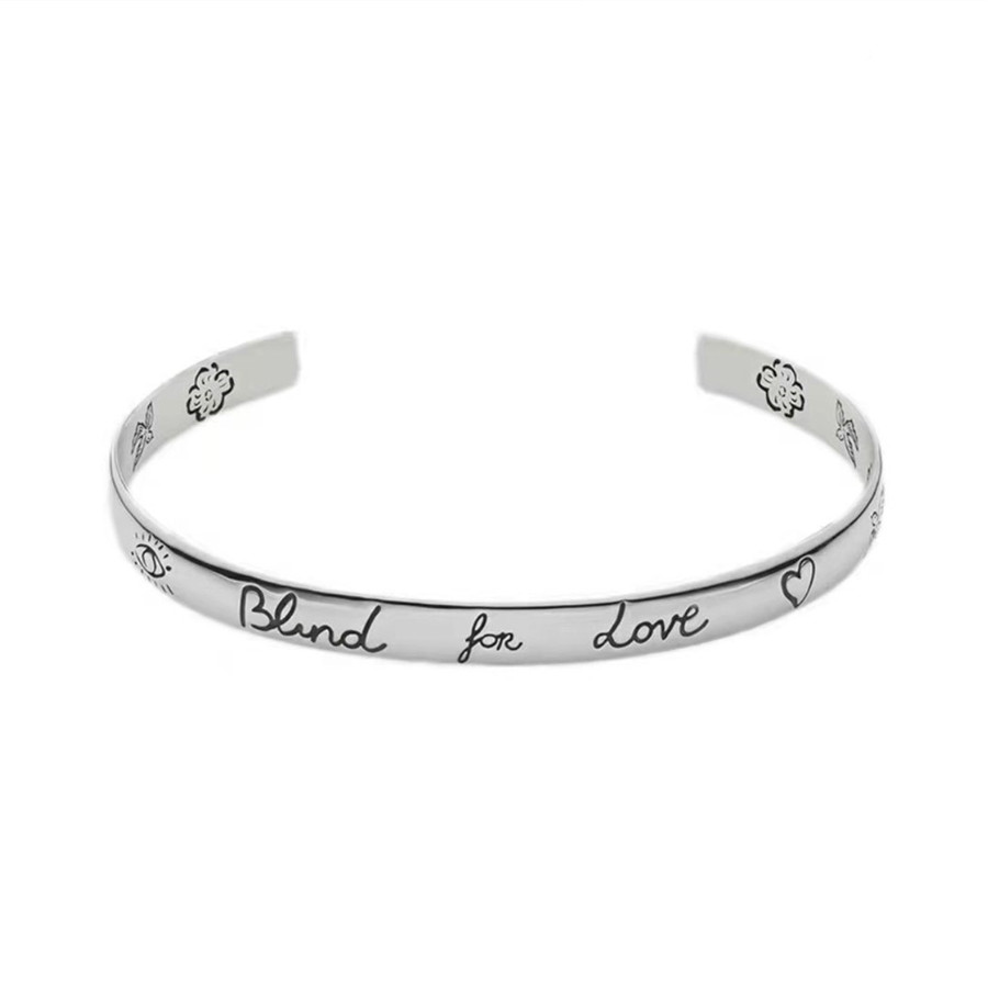 Designer Bangle Open Bracelet Man Woman Bracelets Fashion Brand Blind Love Bangles Jewelry Sliver Color