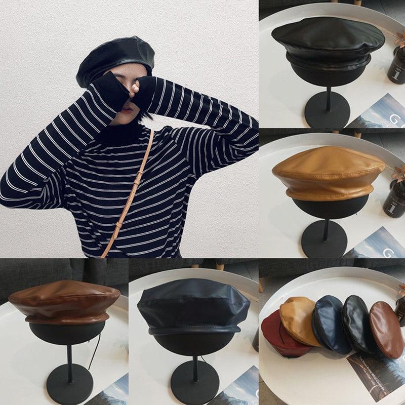 Berets 1PC Vintage Womens Ladies Faux PU Leather Beret Hat French Cap Winter Gifts, Black
Berets 1PC Vintage Womens Ladies Faux PU Leather Beret Hat French Cap Winter Gifts, Black