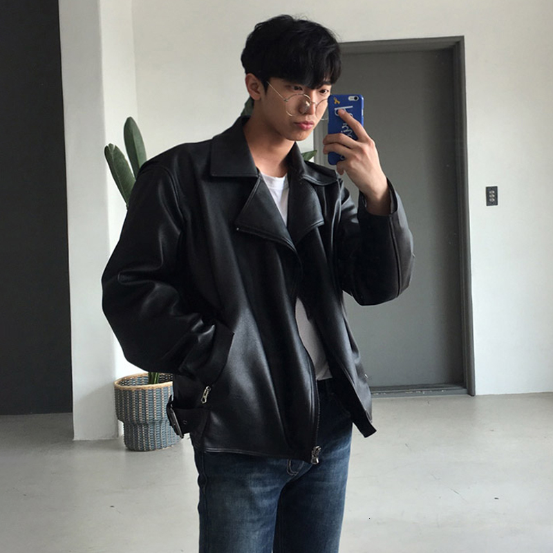 2021 New South Korea Fall Shoulder Loose Locomotive Lapel Leather Jacket Clothes of Street Men. M-!! J7VD, Black
2021 New South Korea Fall Shoulder Loose Locomotive Lapel Leather Jacket Clothes of Street Men. M-!! J7VD, Black