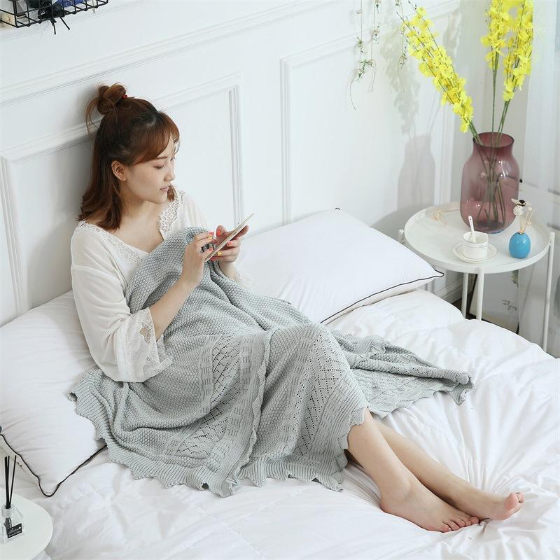 Blankets Pink Blue Gray Knitted Blanket Knit Casual Sofa Decorative Thread Close-fitting Lace 130*170cm Bed Cover
Blankets Pink Blue Gray Knitted Blanket Knit Casual Sofa Decorative Thread Close-fitting Lace 130*170cm Bed Cover