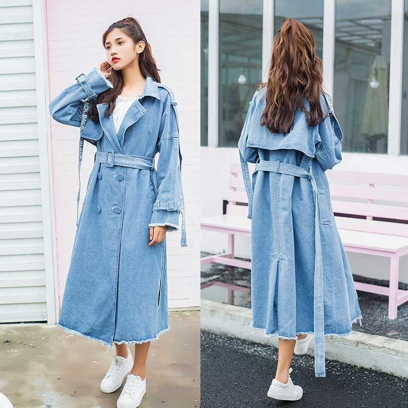 Jeans Autumn Trench Coat Femme Double Breasted Oversized Belt Casual Plus Size Overcoat 2020 Long Denim Women Coat1, Picture color
Jeans Autumn Trench Coat Femme Double Breasted Oversized Belt Casual Plus Size Overcoat 2020 Long Denim Women Coat1, Picture color