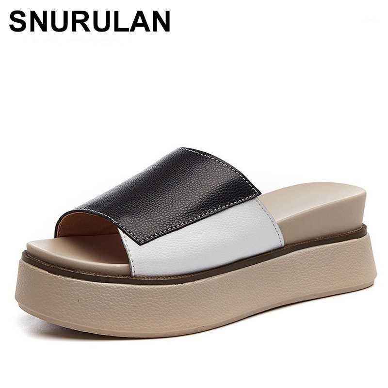 SNURULAN women summer slippers casual shoes genuine leather wedge platform slippers women sandals black white high heel slides1
SNURULAN women summer slippers casual shoes genuine leather wedge platform slippers women sandals black white high heel slides1