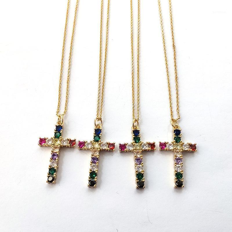 10Pcs Fashion Rainbow Cubic zirconia micro pave cross Pendant Necklace, Multi-color CZ stone Charms Women Jewelry 4401
10Pcs Fashion Rainbow Cubic zirconia micro pave cross Pendant Necklace, Multi-color CZ stone Charms Women Jewelry 4401