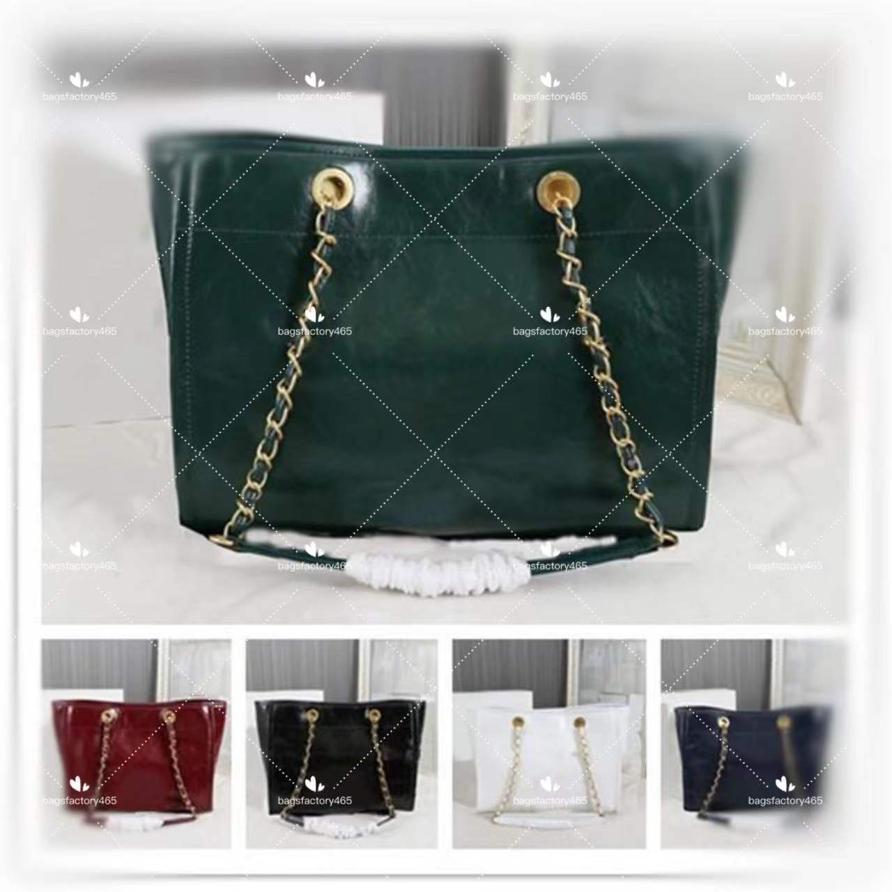 Designer Luxury DEAUVILLE Tote Bag White Leather Gold Chain 2Way Chain Shoulder Hand Bag Size:33X14.5X24CM, Don´t pay it
Designer Luxury DEAUVILLE Tote Bag White Leather Gold Chain 2Way Chain Shoulder Hand Bag Size:33X14.5X24CM, Don´t pay it