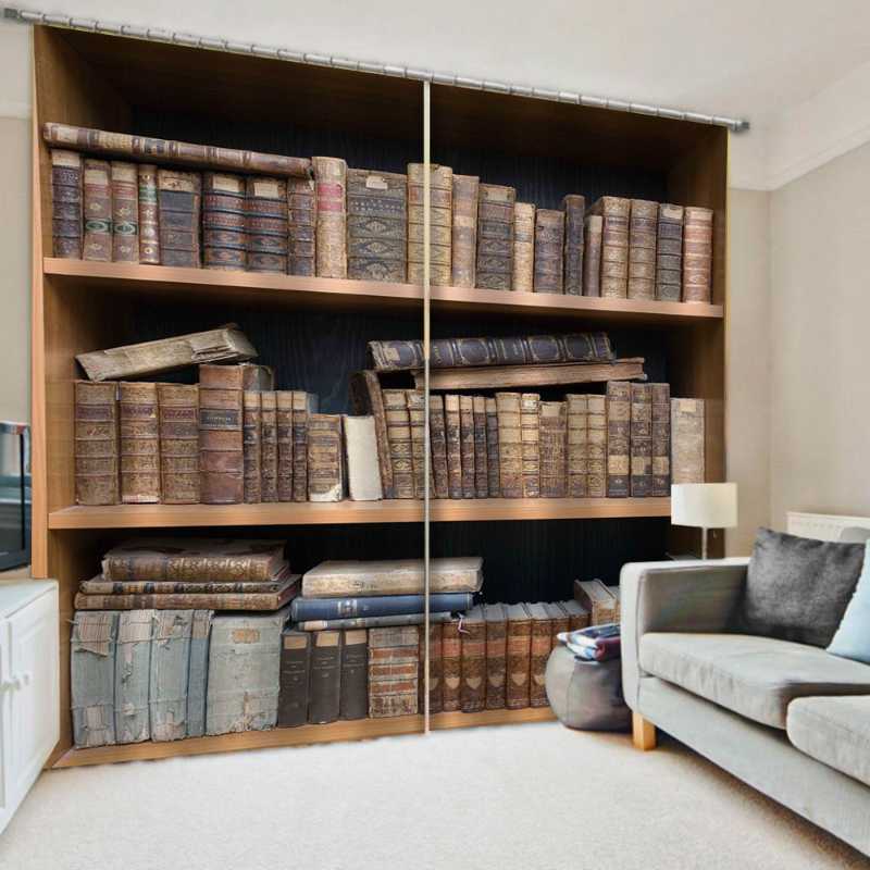Morden brown bookself curtains 3D Window Curtains For Living Room Bedroom Customized size 3d, As pic
Morden brown bookself curtains 3D Window Curtains For Living Room Bedroom Customized size 3d, As pic