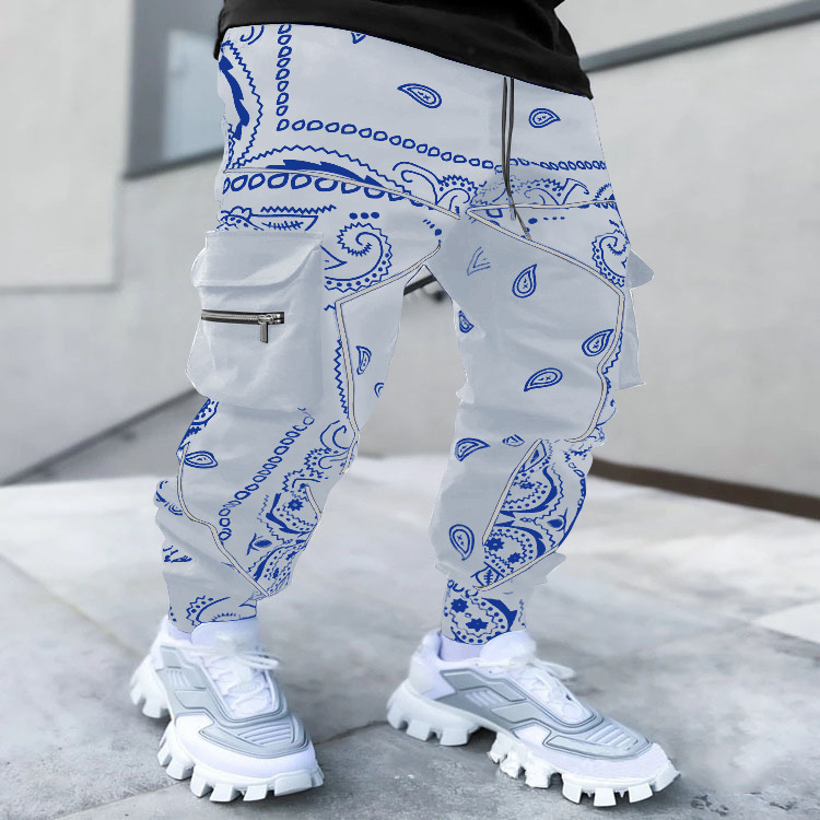 Big yards Cargo Pants Men's Printing Loose Comfortable Male Jogging Stacked Sweatpants Men Hip Hop Streetwear S-5xl