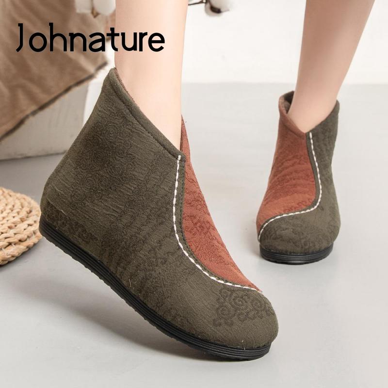 Johnature Women Boots Cotton Shoes 2020 New Winter Mixed Colors Warm Handmade Concise Flat With Zip Sewing Retro Platform Boots, Black
Johnature Women Boots Cotton Shoes 2020 New Winter Mixed Colors Warm Handmade Concise Flat With Zip Sewing Retro Platform Boots, Black