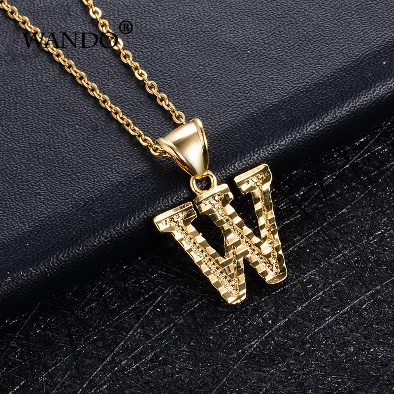 WANDO A-Z Small Letters chains Necklaces unisex for women/man Gold Color Fashion Couple pendant copper trendy Jewelry gifts p75
WANDO A-Z Small Letters chains Necklaces unisex for women/man Gold Color Fashion Couple pendant copper trendy Jewelry gifts p75