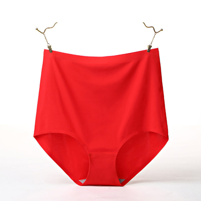 V006 4Pcs/Lot Quality Laides Underwear Ice Silk Seamless Women Panties Pretty Briefs High Waist Lingerie Calcinha Plus Size 4XL 201112