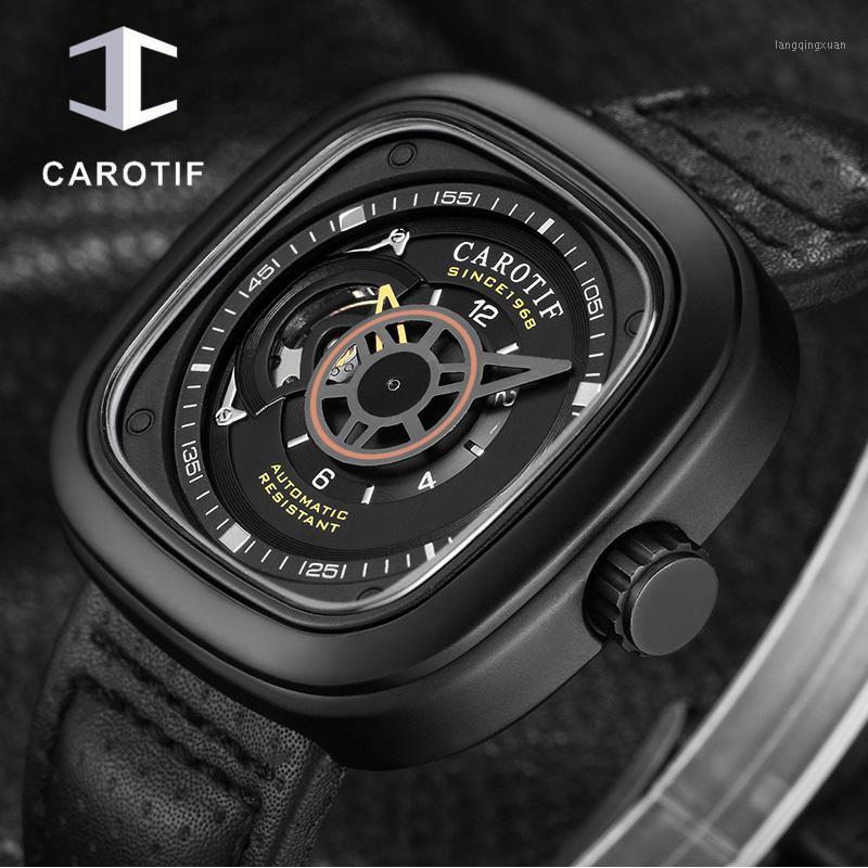 Wristwatches CAROTIF Sport Automatic Watch Men Square Leather Strap Mens Mechanical Watches Top Brand Luxur Relojes Automaticos 20211, White red
Wristwatches CAROTIF Sport Automatic Watch Men Square Leather Strap Mens Mechanical Watches Top Brand Luxur Relojes Automaticos 20211, White red