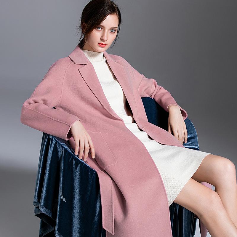 Women double sided pink slim windbreaker wool cashmere overcoats winter woolen jackets high end long handmade outwear oversize, Black
Women double sided pink slim windbreaker wool cashmere overcoats winter woolen jackets high end long handmade outwear oversize, Black