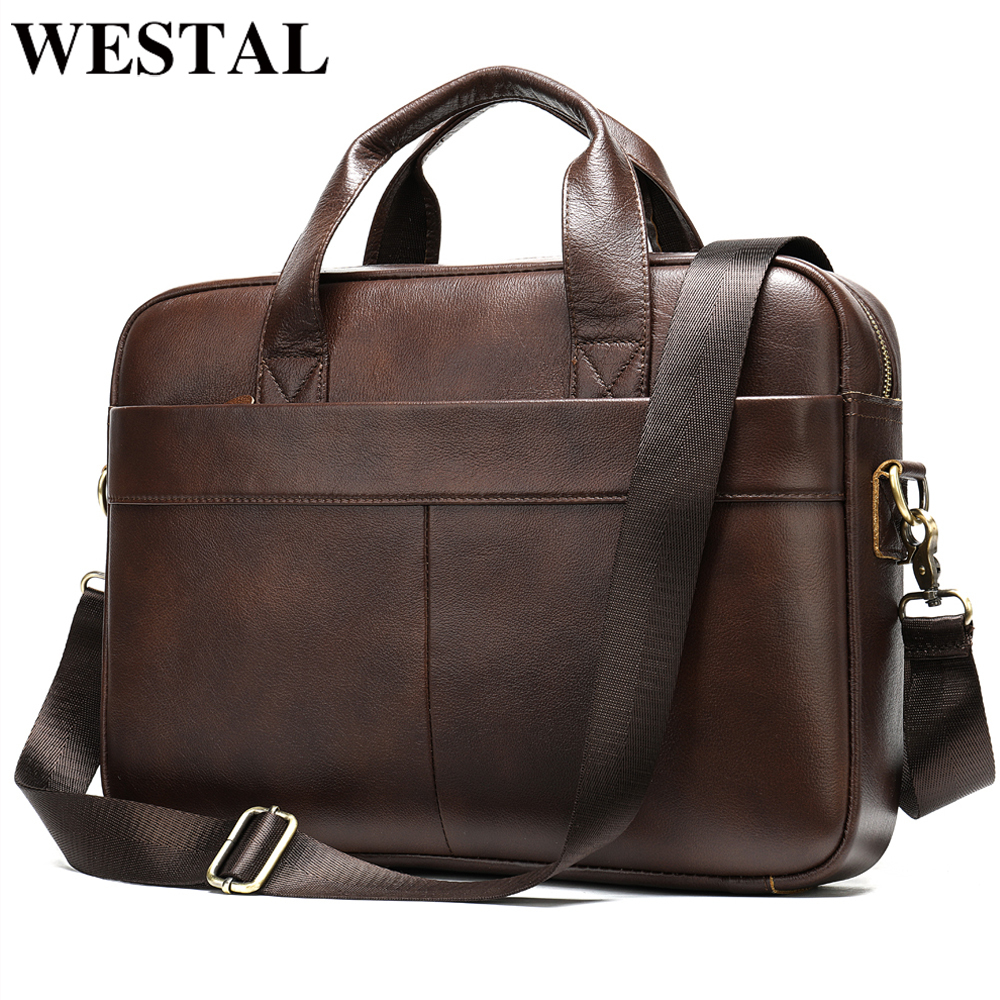 WESTAL men's briefcase bag men's genuine leather laptop bag for men office bag for men porte document business briefcase handbag LJ200930
WESTAL men's briefcase bag men's genuine leather laptop bag for men office bag for men porte document business briefcase handbag LJ200930
