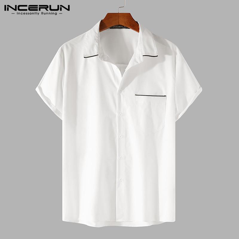 INCERUN Fashion Patchwork Men Shirts Stylish Short Sleeve Lapel Blouse Summer Man Button Shirt Leisure Pockets Camisa Plus Size, Black
INCERUN Fashion Patchwork Men Shirts Stylish Short Sleeve Lapel Blouse Summer Man Button Shirt Leisure Pockets Camisa Plus Size, Black