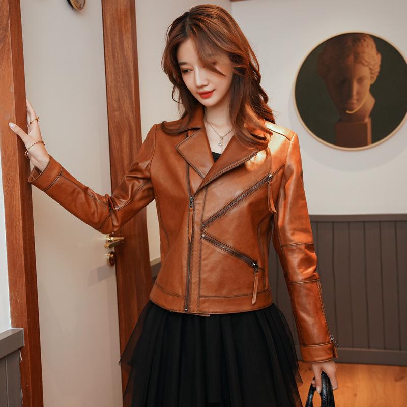 100% Sheepskin Coat Women Motorcycle Jacket Vintage Genuine Leather Jacket Women Clothes Korean Chaquetas Para Mujer WPY2446, Black
100% Sheepskin Coat Women Motorcycle Jacket Vintage Genuine Leather Jacket Women Clothes Korean Chaquetas Para Mujer WPY2446, Black