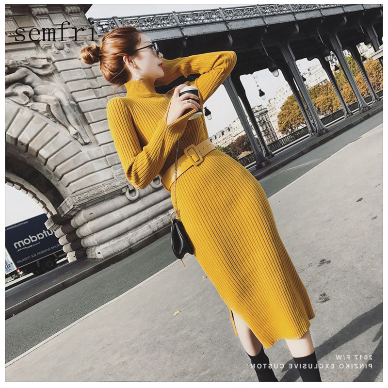 Semfri Dress Women Long Sweater Dress Winter Lantern Sleeve Bodycon Vestidos High Quality O-neck Waist Belt Knitted Dresses 201110, C-caramal
Semfri Dress Women Long Sweater Dress Winter Lantern Sleeve Bodycon Vestidos High Quality O-neck Waist Belt Knitted Dresses 201110, C-caramal