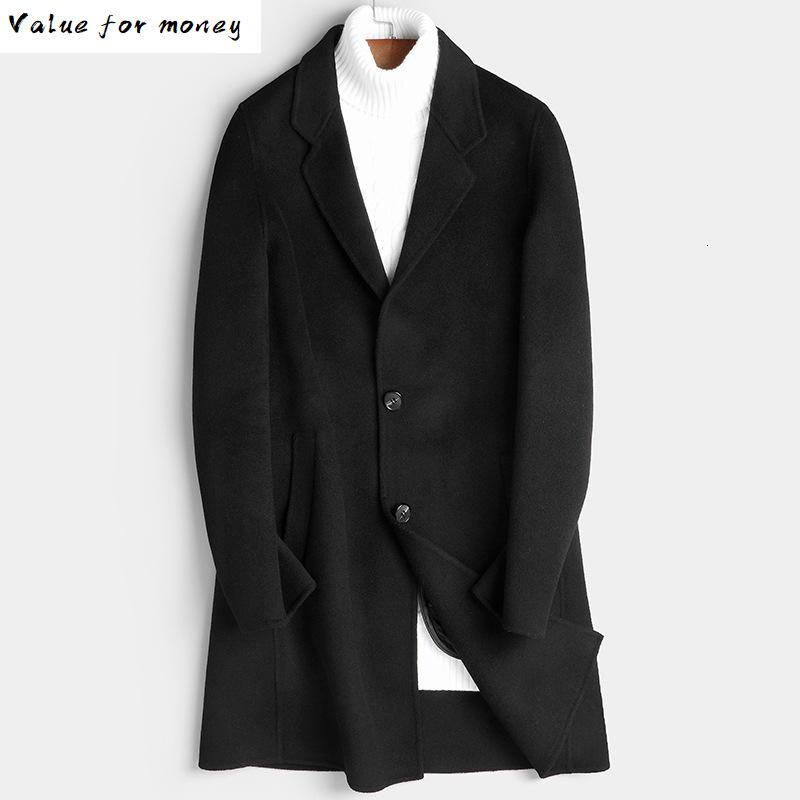 Wool Double-sided Coat Men Long Jacket Korean Overcoat Mens Coats and Jackets Casual Abrigo Hombre 81Z8803 KJ2433, Black
Wool Double-sided Coat Men Long Jacket Korean Overcoat Mens Coats and Jackets Casual Abrigo Hombre 81Z8803 KJ2433, Black