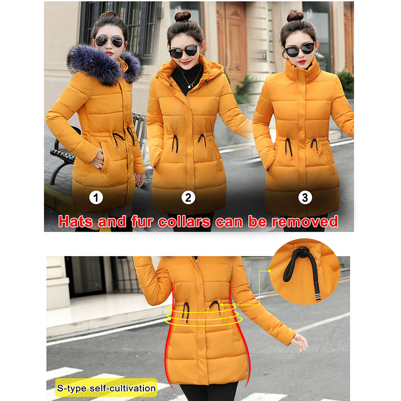 Winter Women Jacket Winter Thick Warm Padded Outwear Women Long women's winter coats New Slim Hooded Jackets Women Parkas 200928