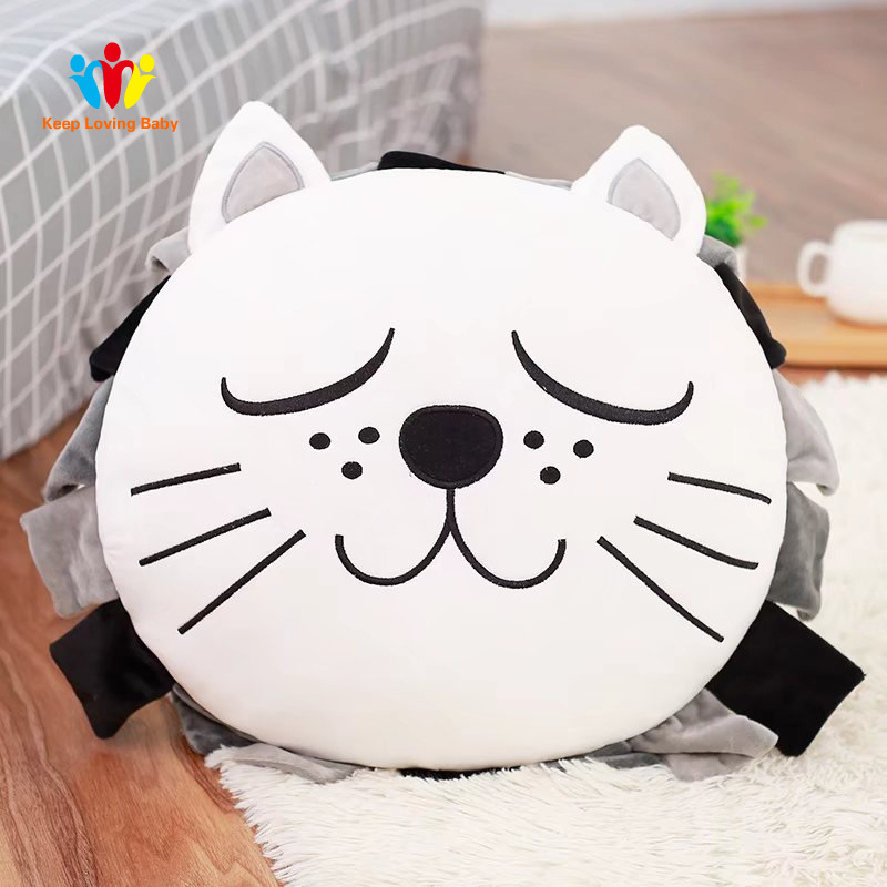 Baby Pillow Lion head pillow Children's room decoration doll Children soothe plush toys Infant Toddler Sleep Pillow LJ201014