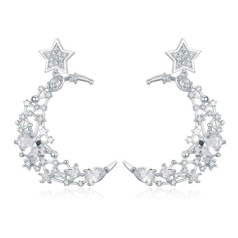 Crystal Moon Stars Earrings for Women Retro New Zircon Metal Pendant Party Wedding Earring 2020 New oorbellen brincos
Crystal Moon Stars Earrings for Women Retro New Zircon Metal Pendant Party Wedding Earring 2020 New oorbellen brincos