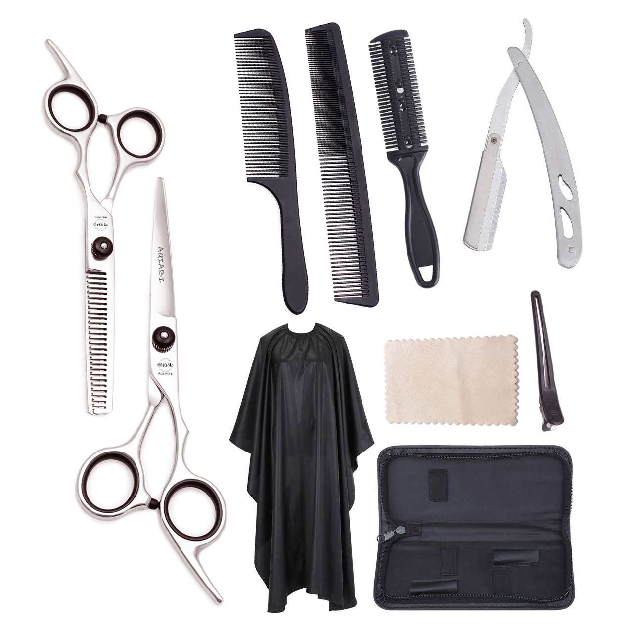 Hair Cutting Scissors Set 6" JP 440C Thinning Shears BarberShop Hairdressing Scissors Razor Professional Hair Scissors Beauty Shears A1001
Hair Cutting Scissors Set 6" JP 440C Thinning Shears BarberShop Hairdressing Scissors Razor Professional Hair Scissors Beauty Shears A1001