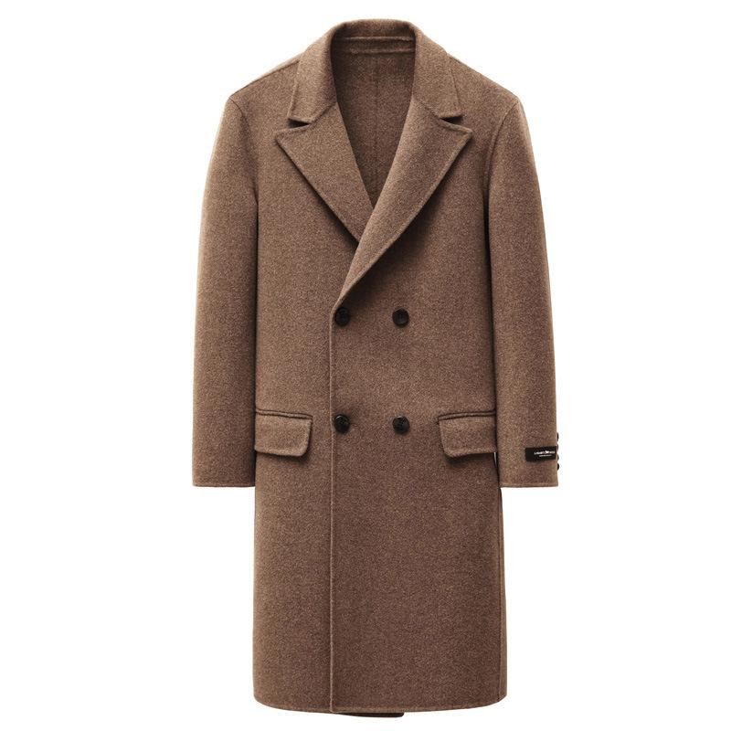 Woolen Coat Men's Autumn Winter Wear Medium Length Wool Double Faced Woolen Overcoat for Men Long Outwear, Dark brown
Woolen Coat Men's Autumn Winter Wear Medium Length Wool Double Faced Woolen Overcoat for Men Long Outwear, Dark brown