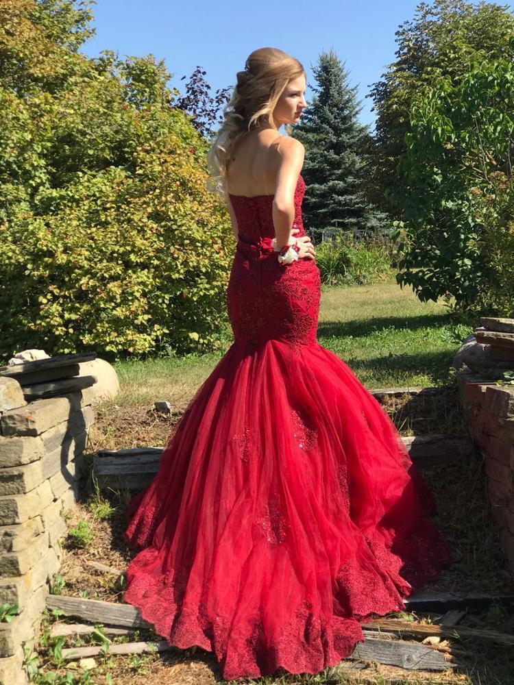 Sparkle Mermaid Evening Sleeveless Sweetheart Appliques Lace Beads Glitter Long Prom Party Dresses Plus Size Special Ocn Dress