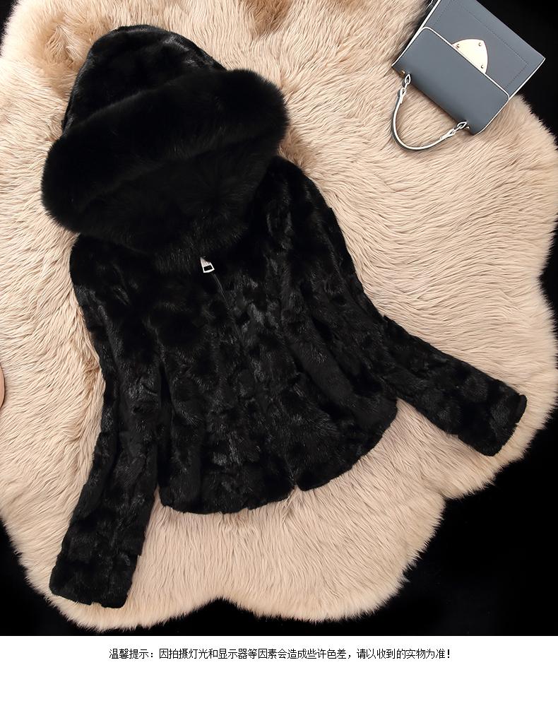2020 autumn and winter fashion new patchwork fur coat short section with hooded women' coat, Black
2020 autumn and winter fashion new patchwork fur coat short section with hooded women' coat, Black