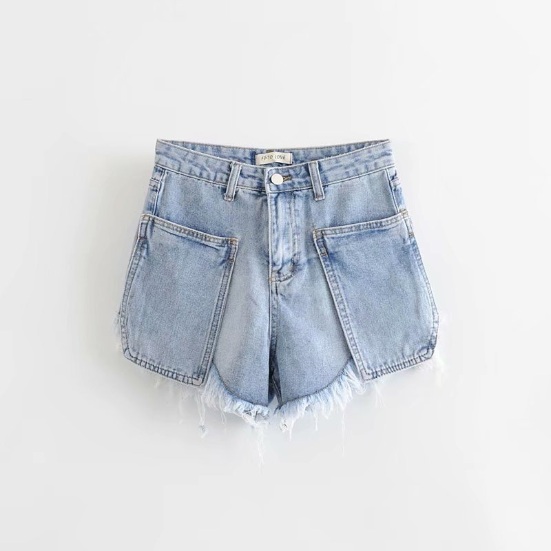 New Flip pocket denim high waist shorts, polyester brim pants summer Korean style of wool, broad leg, women' warm, pants. CBDG, Black.
New Flip pocket denim high waist shorts, polyester brim pants summer Korean style of wool, broad leg, women' warm, pants. CBDG, Black.