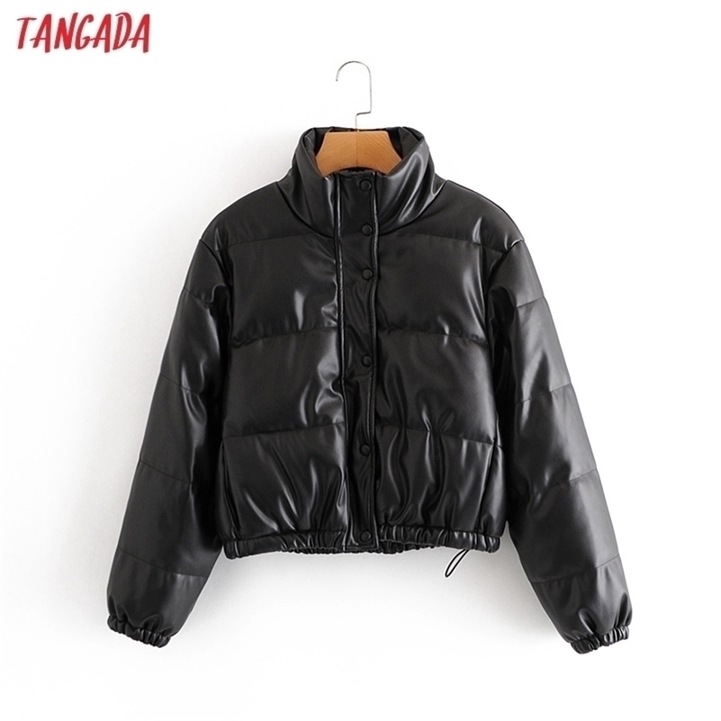 Tangada Women Black Faux Leather Oversize Parkas Thick Winter Zipper Pockets Female Warm Elegant Coat Jacket QN63 201112
Tangada Women Black Faux Leather Oversize Parkas Thick Winter Zipper Pockets Female Warm Elegant Coat Jacket QN63 201112