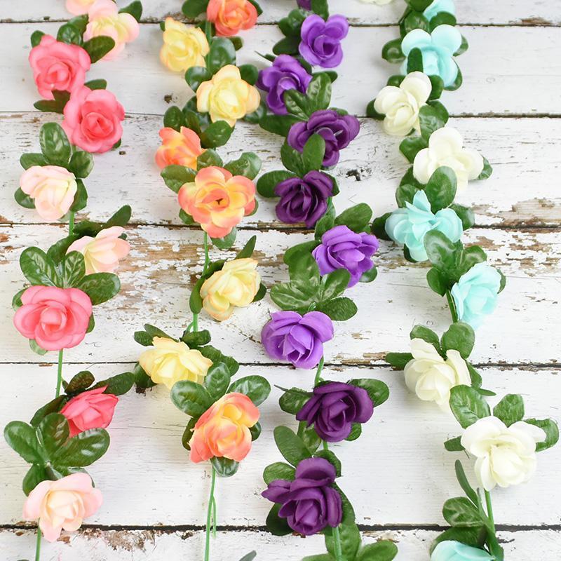 2.4m Silk Artificial Rose Flower Rattan String Vine Ivy With Green Leaves Wall Hanging Garland Wedding Party Backdrop Home Decor1, B02
2.4m Silk Artificial Rose Flower Rattan String Vine Ivy With Green Leaves Wall Hanging Garland Wedding Party Backdrop Home Decor1, B02