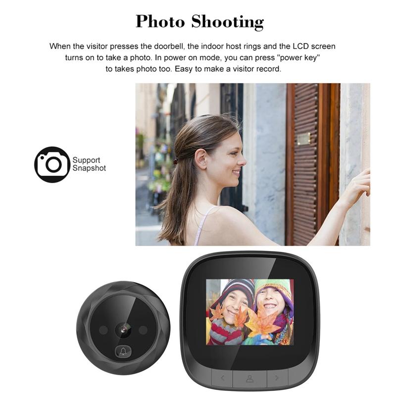 2.4 Inch LCD Sn Digital Door Viewer Peephole Door Camera Doorbell Support 90 Degree Wide Angle IR Night Vision Digital
2.4 Inch LCD Sn Digital Door Viewer Peephole Door Camera Doorbell Support 90 Degree Wide Angle IR Night Vision Digital