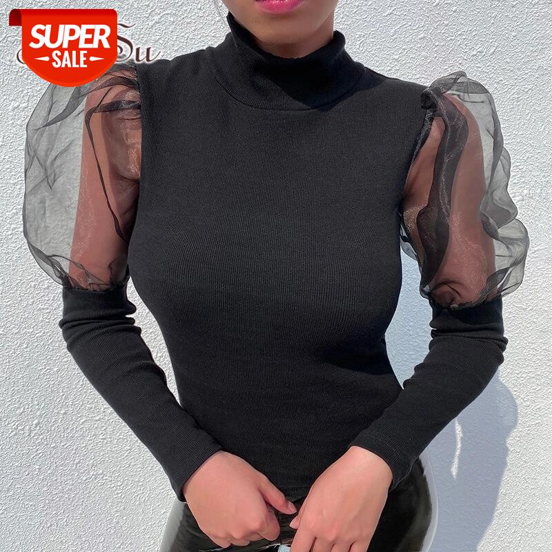ArtSu Elegant Black Shirt Mesh Long Sleeve Crop Top Turtle Neck Friends Tshirt White Knitted T-shirt Femme Streetwear ASTS21332 #NF5g
ArtSu Elegant Black Shirt Mesh Long Sleeve Crop Top Turtle Neck Friends Tshirt White Knitted T-shirt Femme Streetwear ASTS21332 #NF5g