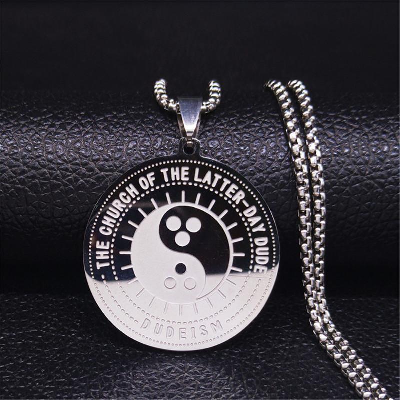 2020 THE CHURCH OF THE LATTER DAY DUDE DUDEISM Stainless Steel Chain Necklace Men/Women Silver Color Jewelry collares N647S03
2020 THE CHURCH OF THE LATTER DAY DUDE DUDEISM Stainless Steel Chain Necklace Men/Women Silver Color Jewelry collares N647S03
