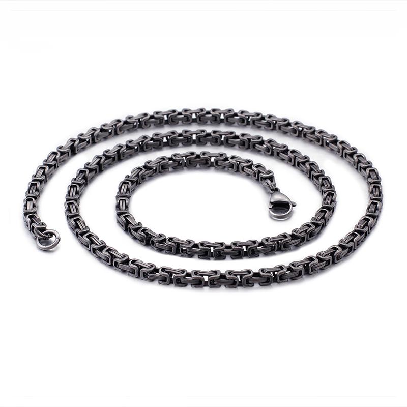 GNNAY Vintage black Square Byzantine Link Chain necklace jewelry Mens Boys stainless steel necklace Jewelry 4mm/5mm
GNNAY Vintage black Square Byzantine Link Chain necklace jewelry Mens Boys stainless steel necklace Jewelry 4mm/5mm
