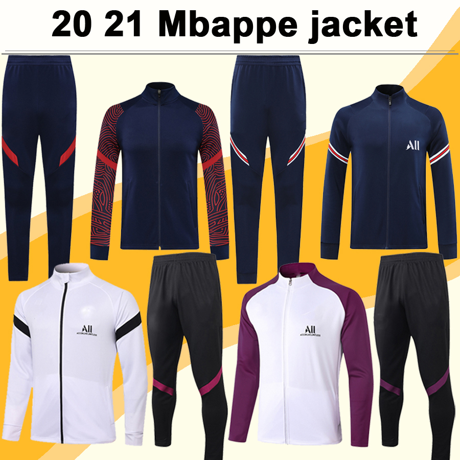 20 21 MBAPPE ICARDI Jacket Kit Men Soccer Jerseys VERRATTI DRAXLER Long Sleeves Football Shirts Jacket Top DI MARIA Suit Football Shirts, A363# 2021 long zipper white purple top 
20 21 MBAPPE ICARDI Jacket Kit Men Soccer Jerseys VERRATTI DRAXLER Long Sleeves Football Shirts Jacket Top DI MARIA Suit Football Shirts, A363# 2021 long zipper white purple top