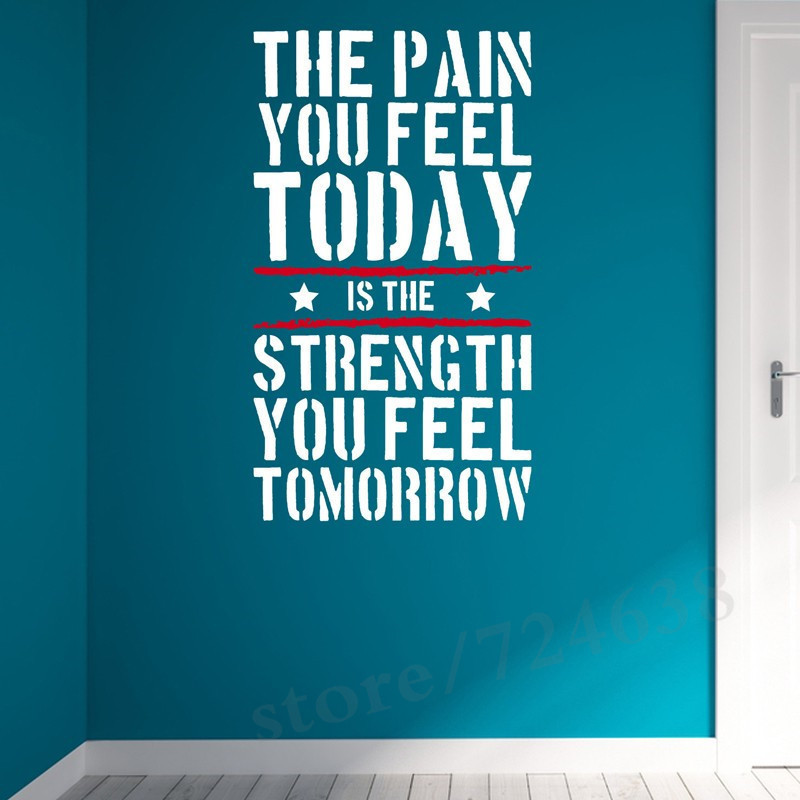 The Pain you Feel Today Home Gym Motivational Wall Decal Quote Fitness Strength Workout Wall Stickers Wall Art For Kids Rooms L8414405
