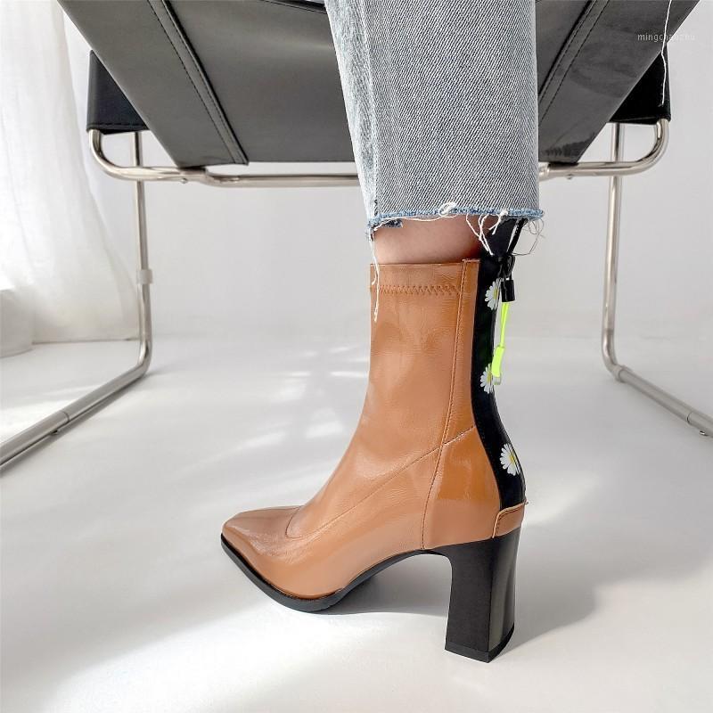 2020 New winter shoes women's ankle boots patent leather korean streetwear thick high heel lady dating nightclub ankle boots1, Black
2020 New winter shoes women's ankle boots patent leather korean streetwear thick high heel lady dating nightclub ankle boots1, Black