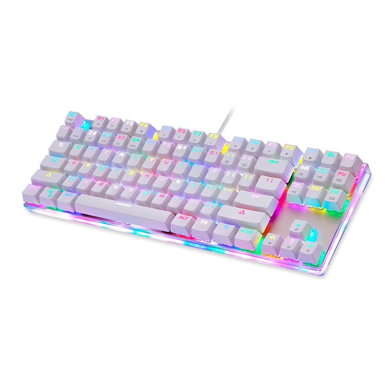 Motospeed K87S ABS USB Wired Mechanical Keyboard with RGB Backlight Blue Switch and Transparent crystal shell for Computer Gamer
Motospeed K87S ABS USB Wired Mechanical Keyboard with RGB Backlight Blue Switch and Transparent crystal shell for Computer Gamer