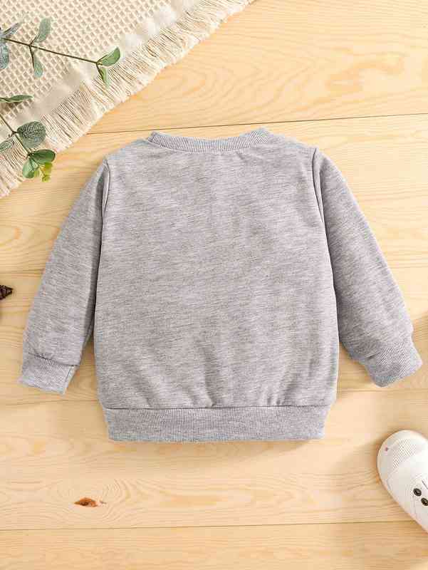 Baby Earth & Letter Graphic Sweatshirt SHE