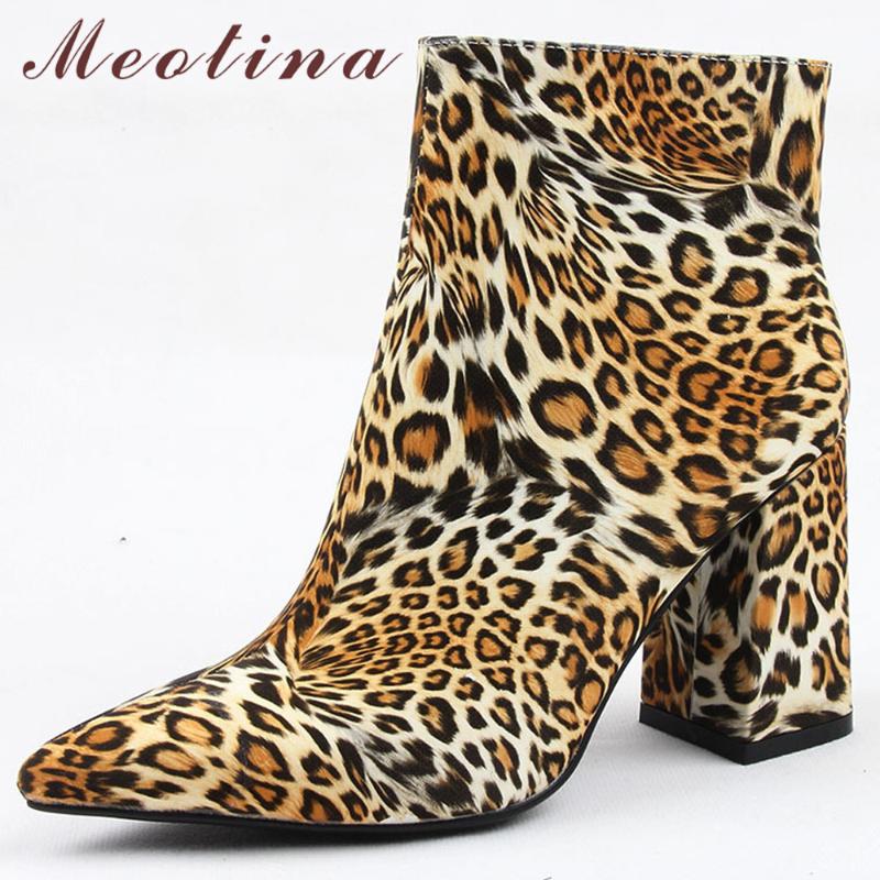 Meotina Women Ankle Boots Shoes Autumn Leopard Square Heels Short Boots Zipper Extreme High Heels Shoes Ladies Large Size 35-43
Meotina Women Ankle Boots Shoes Autumn Leopard Square Heels Short Boots Zipper Extreme High Heels Shoes Ladies Large Size 35-43