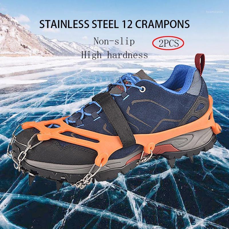 Ice Cleats Crampons Traction Snow Grips For Boots Shoes Anti Slip 12-Spikes Safe Protect For Hiking Climbing Mountaineering1
Ice Cleats Crampons Traction Snow Grips For Boots Shoes Anti Slip 12-Spikes Safe Protect For Hiking Climbing Mountaineering1