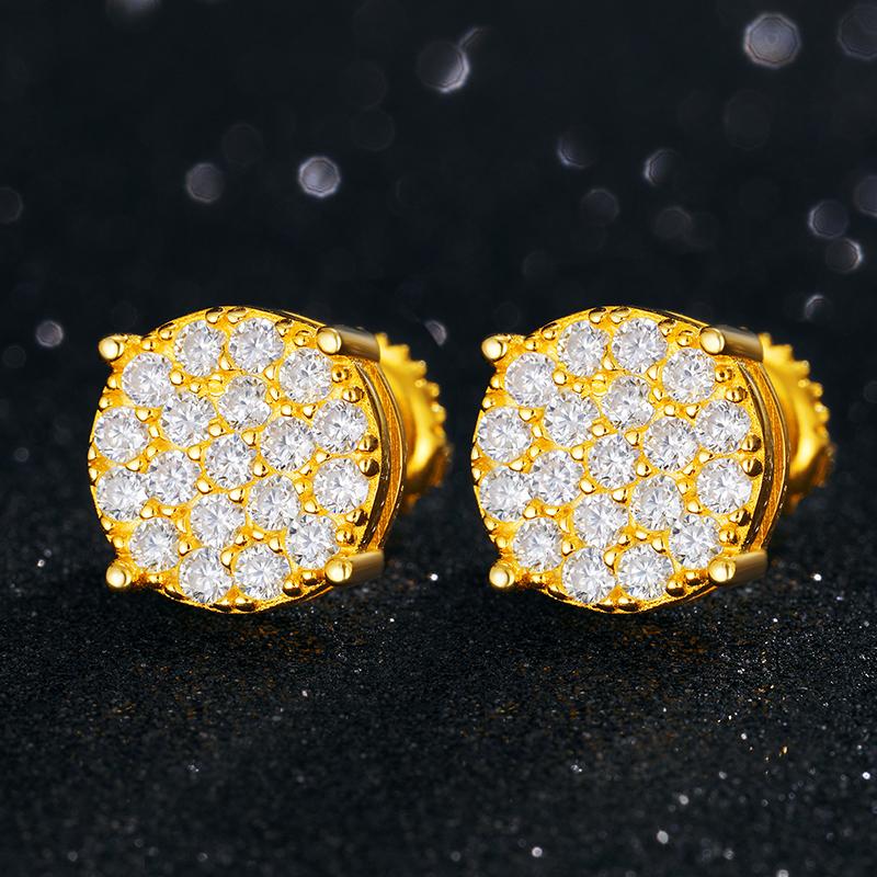 Stud 4 Top Quality Moissanite Earring 925 Sterling Silver For Women Hip Hop Jewelry Bling Engagement Gift, Golden;silver
Stud 4 Top Quality Moissanite Earring 925 Sterling Silver For Women Hip Hop Jewelry Bling Engagement Gift, Golden;silver